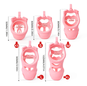 3D Printing Lightweight Pink CockCage Anti-Erection Chastity Cage For Men