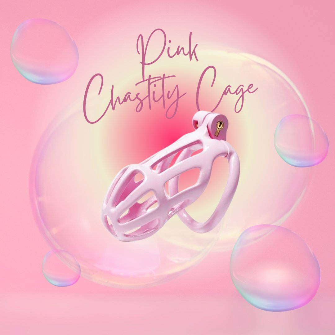 Pink chastity cage